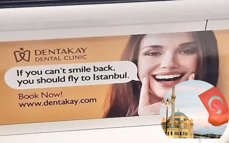 Реклама «турецких зубов» атаковала транспорт в Лондоне